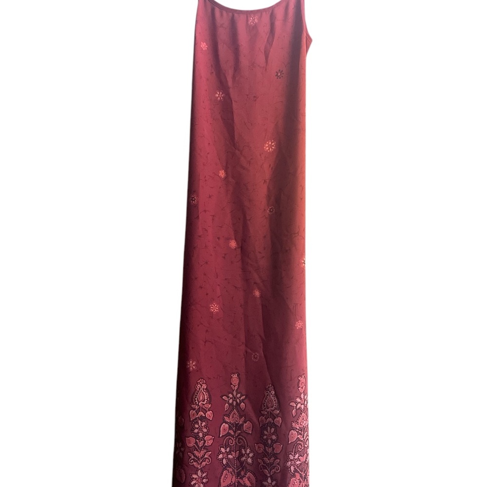 Elegant Red Floral Maxi Dress